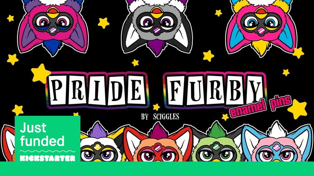 FUNDED - Pride Furby Enamel Pins on Kickstarter!