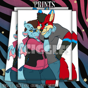 Friends Sciggles and Jericho_fox Prints - 8.5"x11"