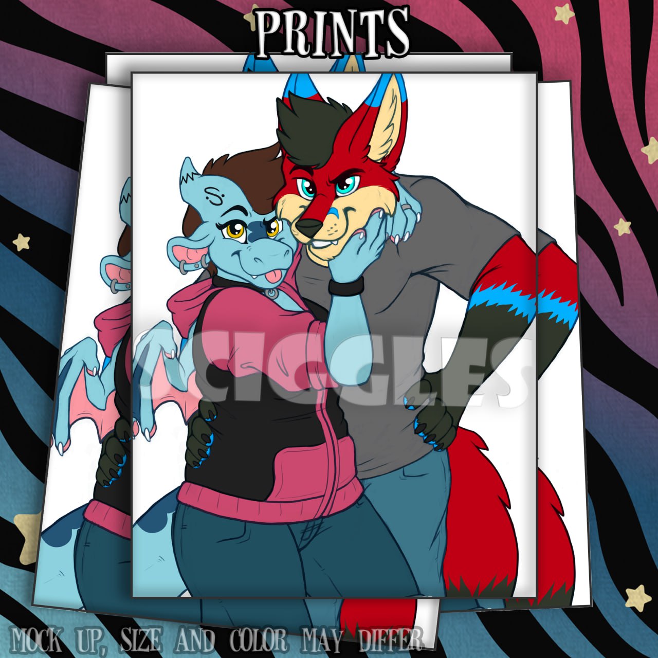 Friends Sciggles and Jericho_fox Prints - 4"x6"