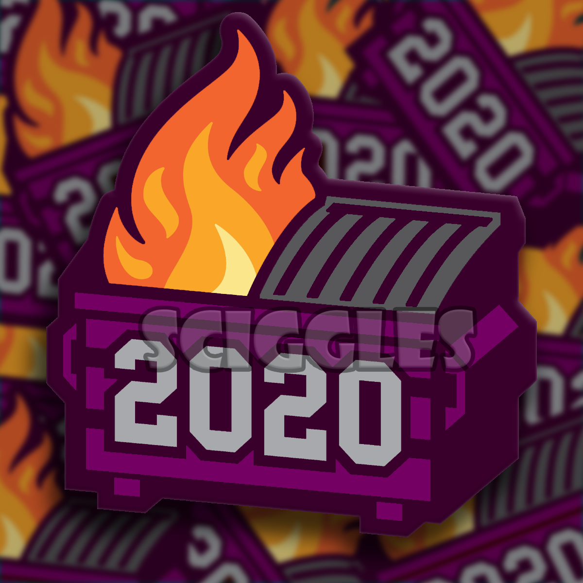 2020 - Dumpster Fire of a Year 3" Stickers, Stickers - Sciggles