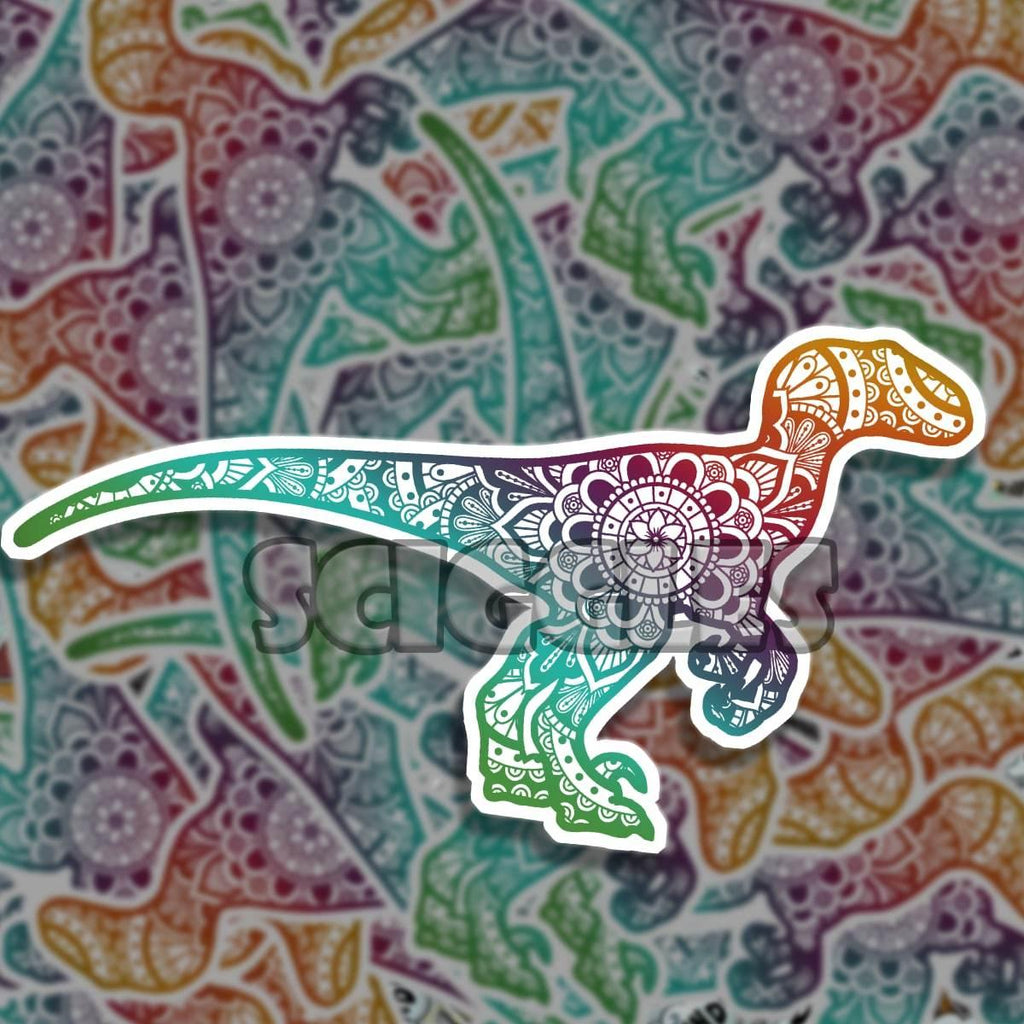 Mandala Raptor 3" Stickers, Stickers - Sciggles
