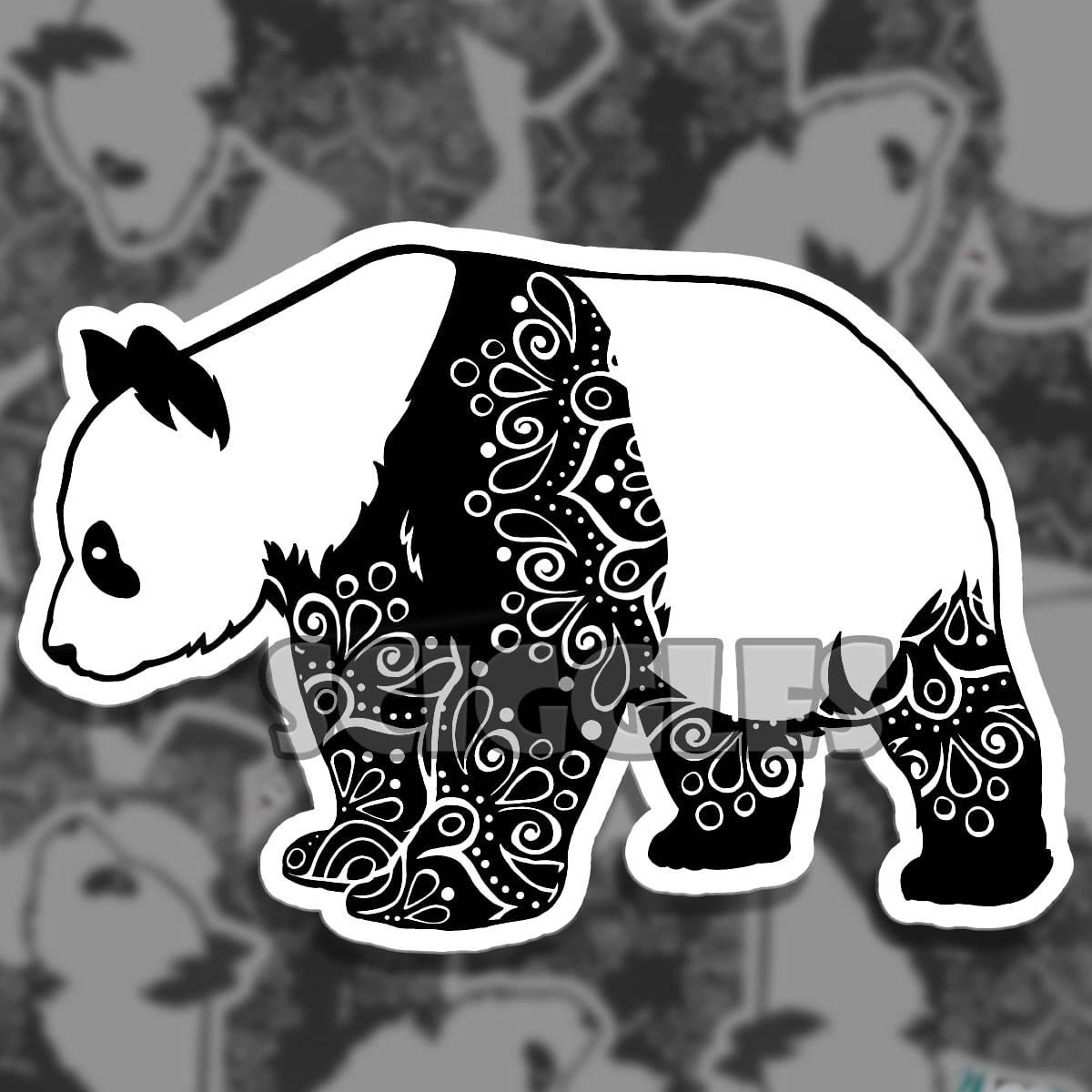 Mandala Panda 3" Stickers, Stickers - Sciggles