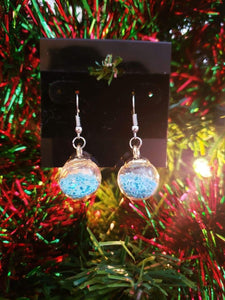 Glass Ball Ornament Earrings, Earrings - Sciggles
