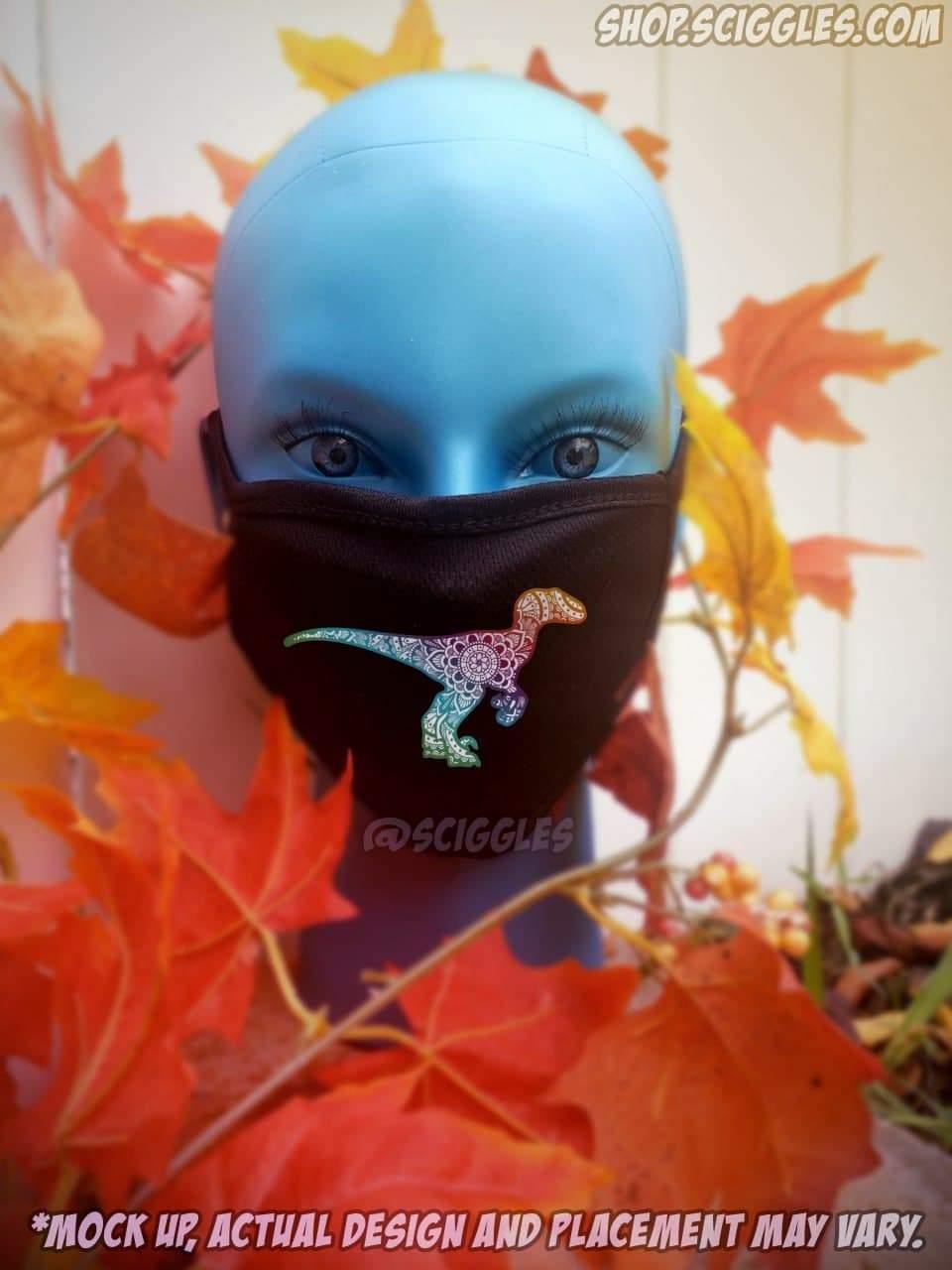 Face Masks - Mandala Raptor, Face Masks - Sciggles
