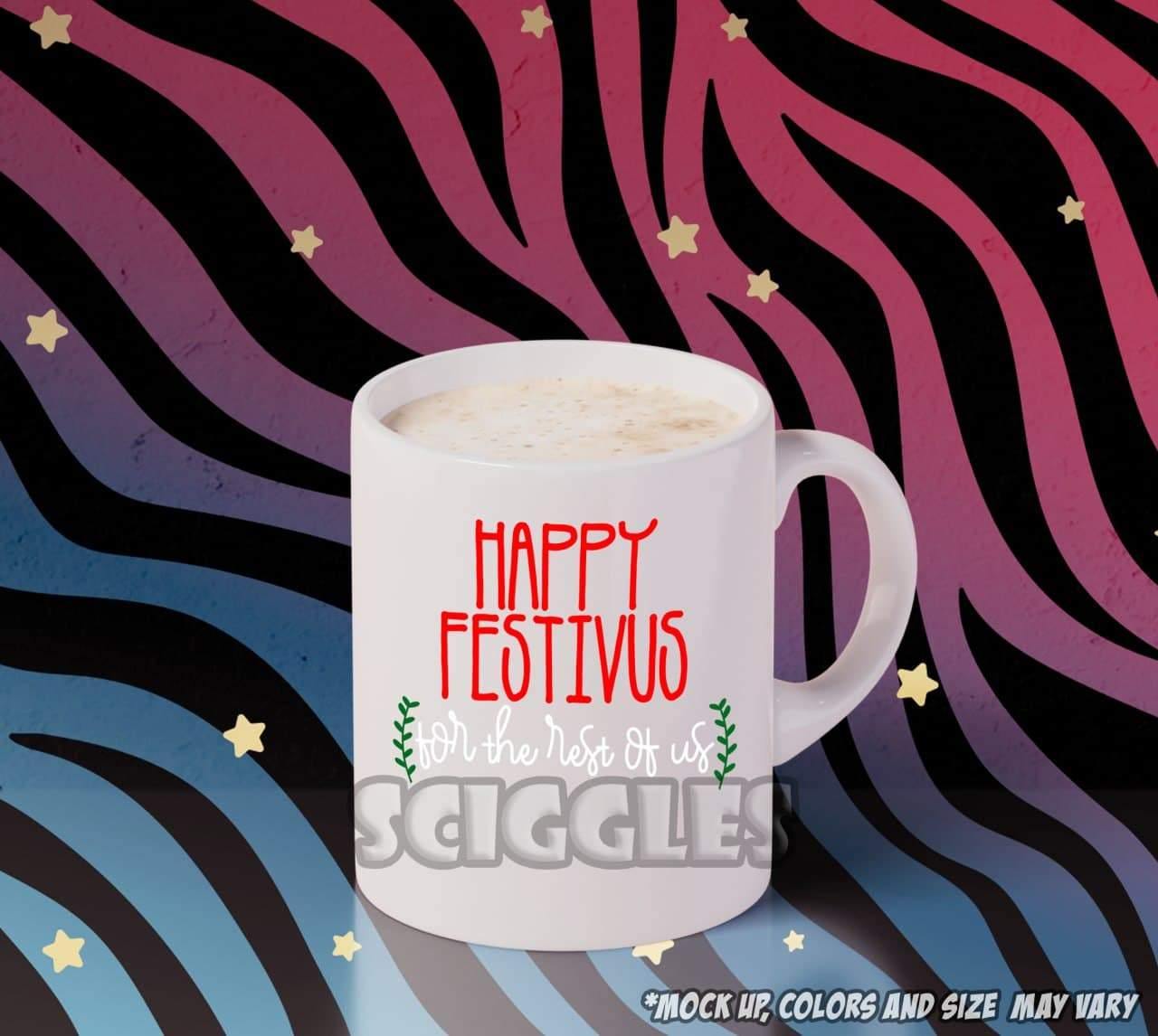 Happy Festivus Coffee Mug, Mugs - Sciggles