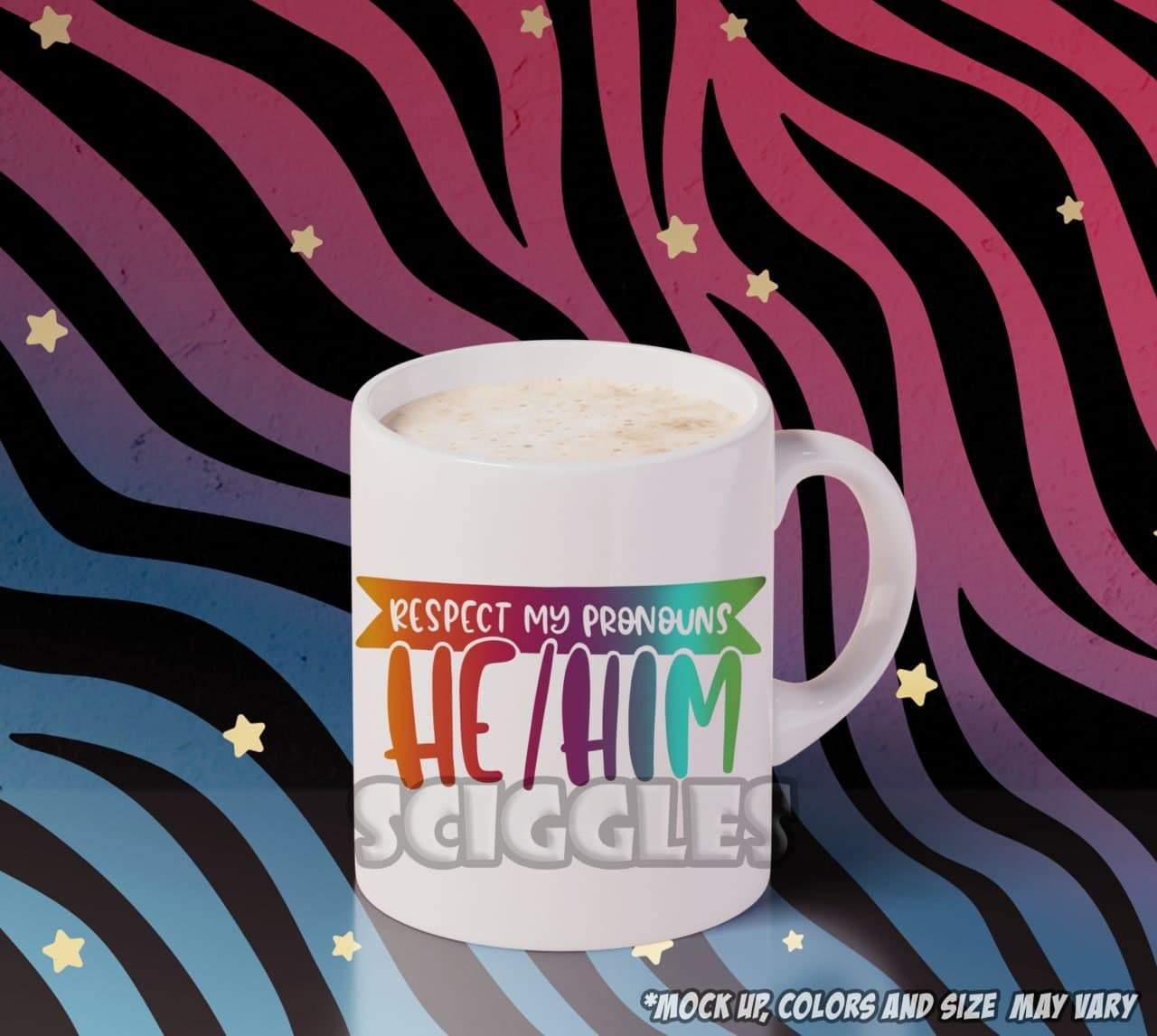 Preferred Pronouns Coffee Mug, Mugs - Sciggles