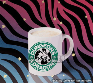 Dungeons & Dragons Stylized Logo Coffee Mug, Mugs - Sciggles
