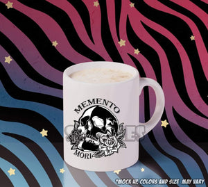 Memento Mori Skull Coffee Mug, Mugs - Sciggles