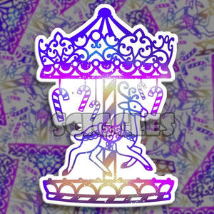 Mandala Reindeer Carousel 3" Stickers, Stickers - Sciggles